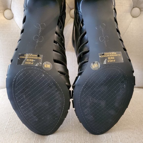 Jessica Simpson black strappy heels - Picture 5 of 5